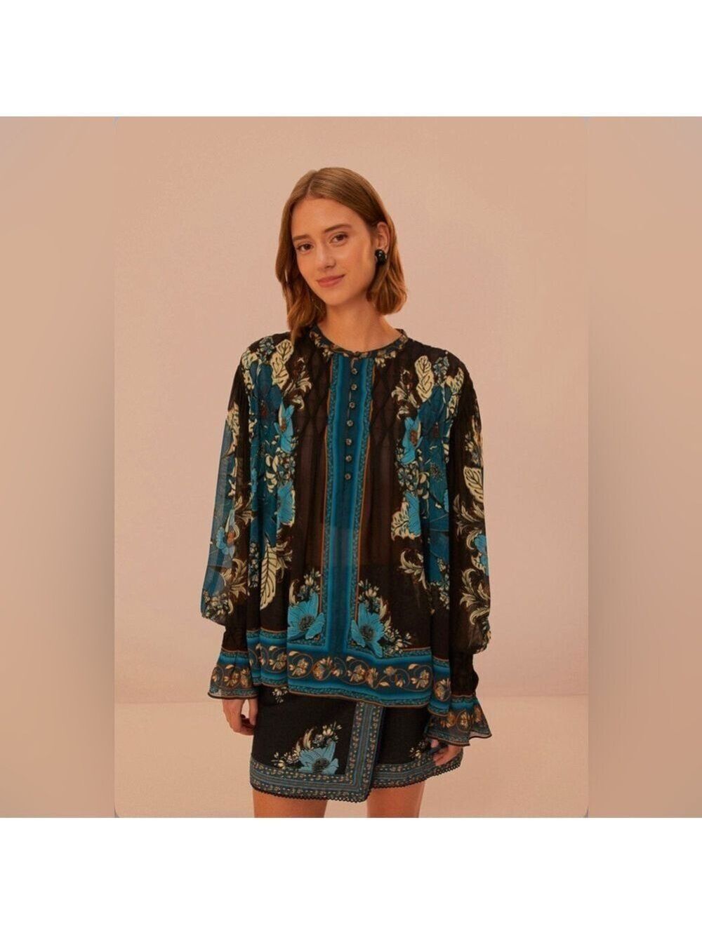 Farm Rio Blossom Tapestry Skirt